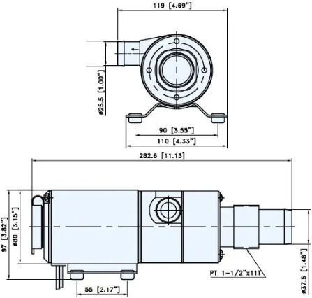 TMC Wastewater Pump for Boat 24V