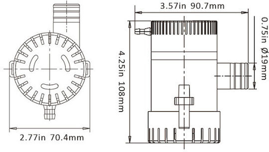 Seaflo Антлия Bilge за Скъф 12V