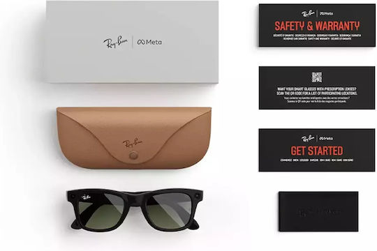 Ray Ban Meta Wayfarer Gen 1 Gradient Graphite Smart Glasses Black