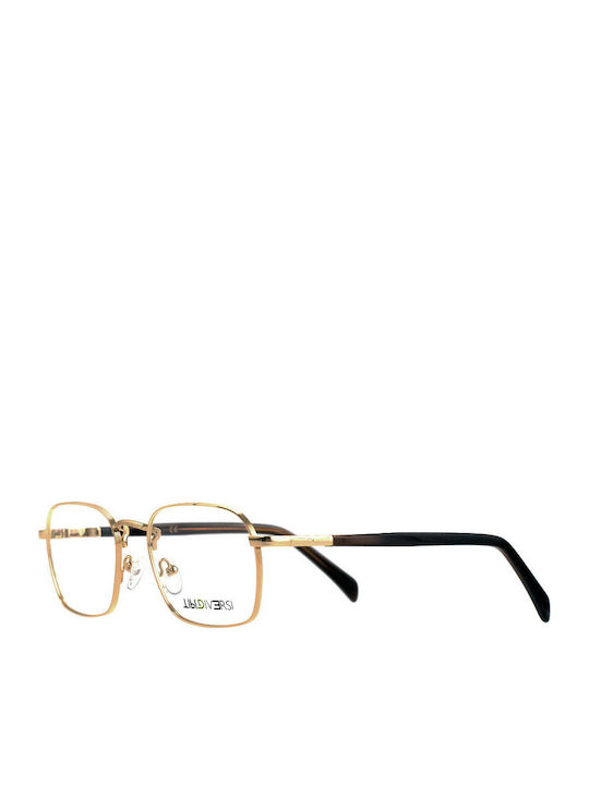 Tipi Diversi Unisex Sonnenbrille mit Gold Gestell und Gold Linse TD6551C015320