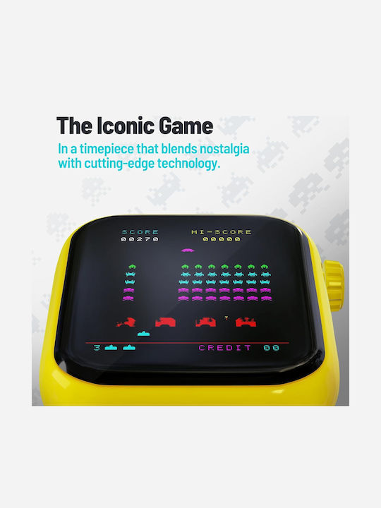 Παιδικό Ψηφιακό Ρολόι My Play Space Invaders Κίτρινο