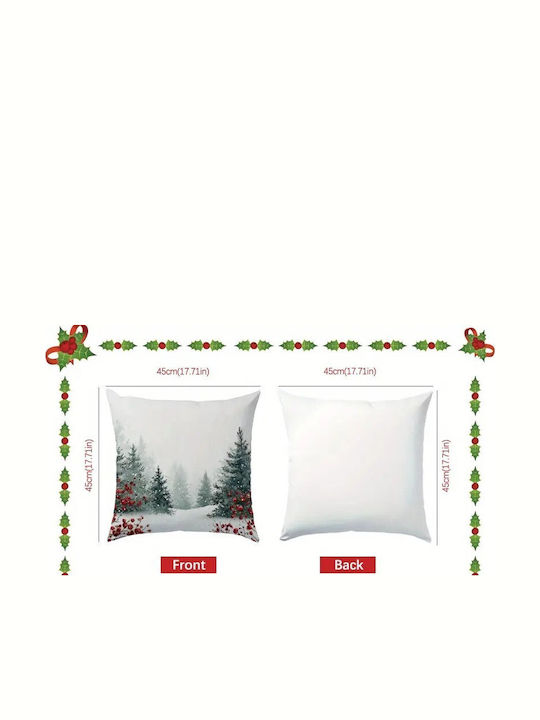 By Queen Limited Festive Edition Μαξιλαροθήκη Χριστουγεννιάτικο Τοπίο 45x45εκ