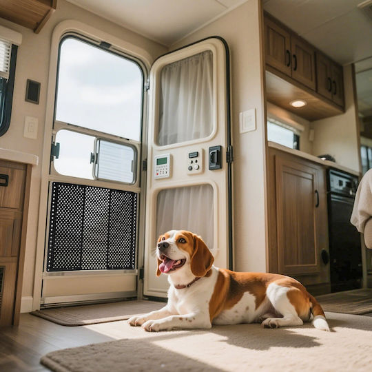 Vevor Πόρτα Σκύλου σε Μαύρο Χρώμα 31.5 x 31.5εκ.