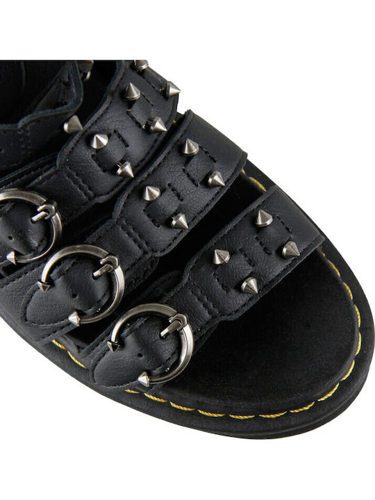 Women's Flat Sandals Flatforms in Black Color