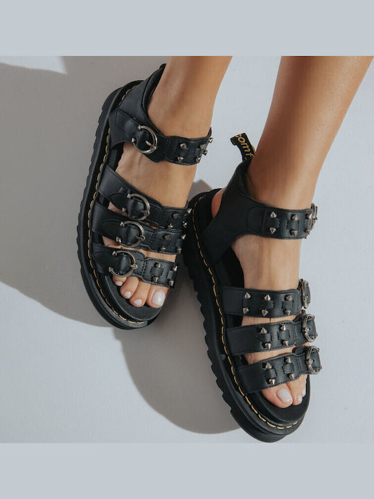 Women's Flat Sandals Flatforms in Black Color
