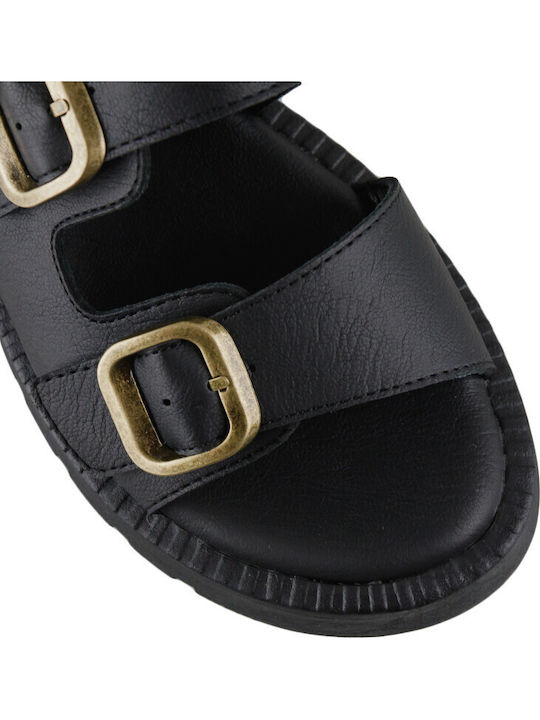 Γυναικεία Σανδάλια Flatforms Μαύρα