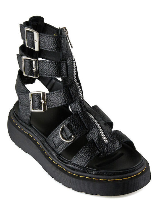 Γυναικεία Σανδάλια Gladiator Flatforms Μαύρα