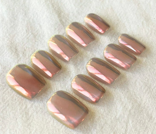 Nailvana Tipsuri Unghii False Handmade Sunset Glow Press-on Medii