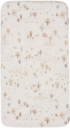 Jollein Бебешки Чаршаф За Количка Фланела с Ластик Бежов 70x140бр