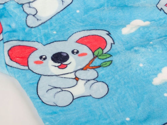 Κουβέρτα Fleece Γαλάζια 80x80εκ.
