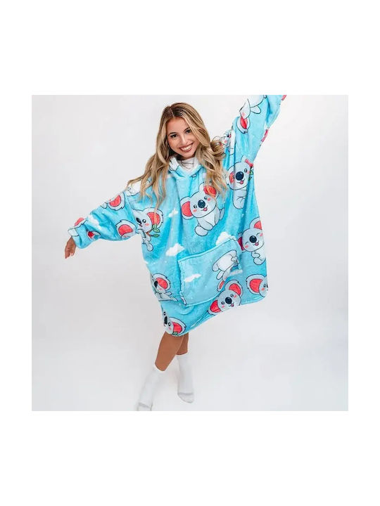 Κουβέρτα Fleece Γαλάζια 80x80εκ.