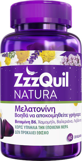 ZzzQuil Natura Melatonin Συμπλήρωμα για τον Ύπνο 60 ζελεδάκια Forest Fruits