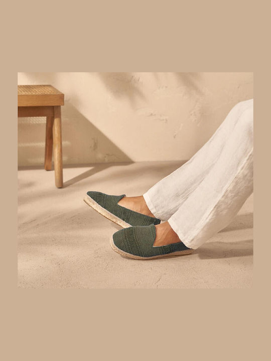 Yucatán Stoff Herren Espadrilles in Braun Farbe