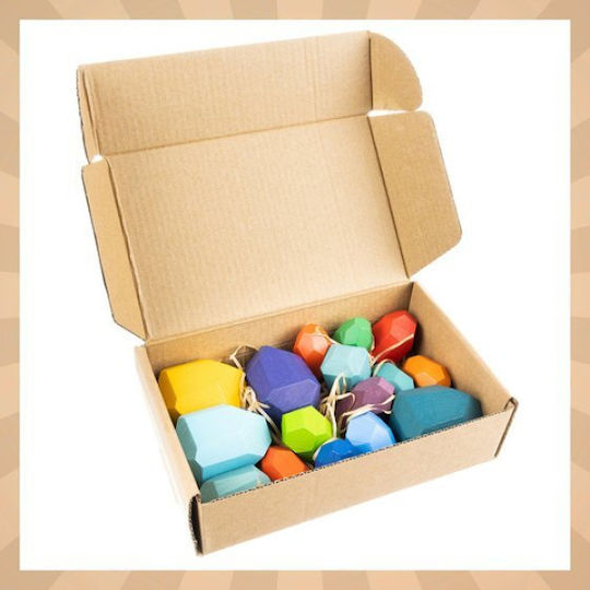 Kruzzel Stones Wooden Blocks 16 Pcs 26323 18707-0