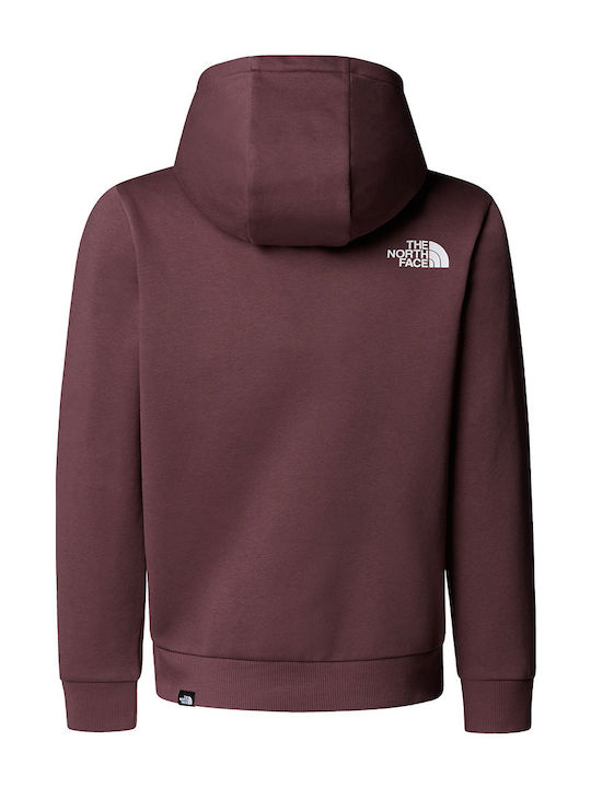 Kids Hoodie With Hood and Pockets Burgundy Simple Dome Hoodie