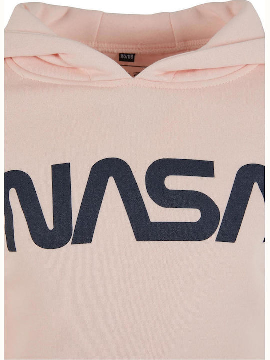 Fleece Kinder-Sweatshirt Gekürzt mit Kapuze Rosa