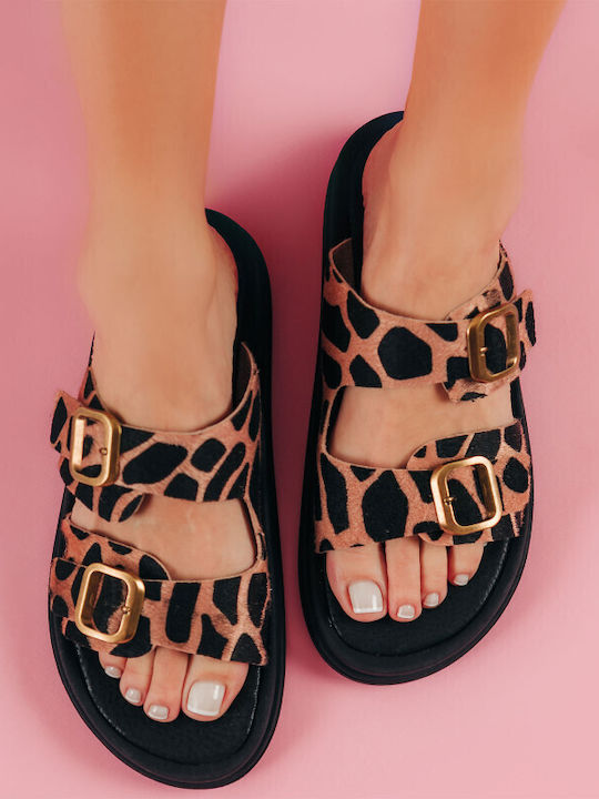 Дамски Кожени Сандали Flatforms