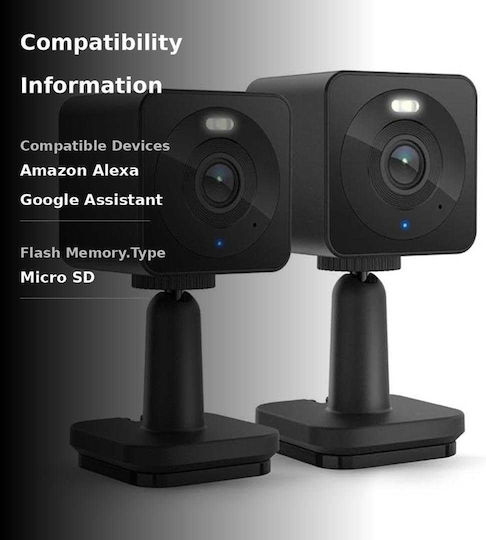 Wyze WYZECGSB Κάμερα Παρακολούθησης Full HD 1080p Αδιάβροχη με Μικρόφωνο