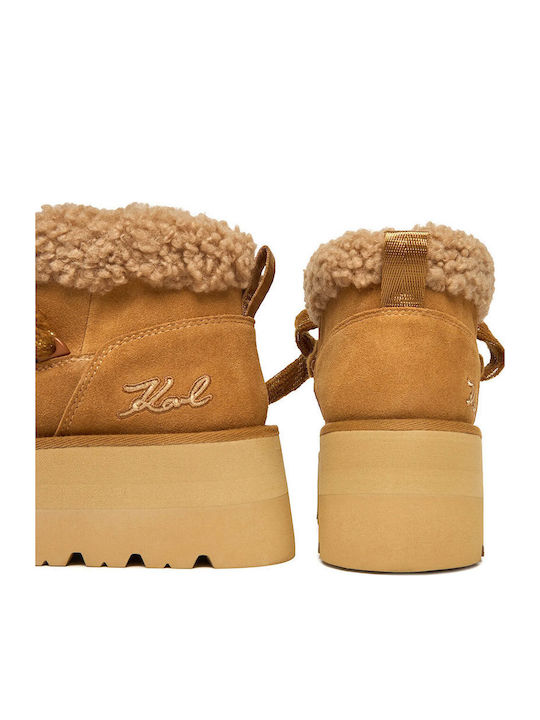 Wildleder Stiefeletten Damen Braun