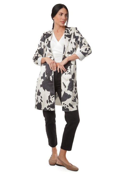 Silia D Long Women's Blazer Animal Print