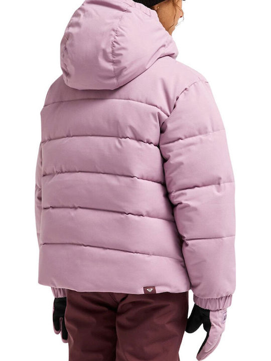 Waterproof Kids Casual Jacket with Hood Purple