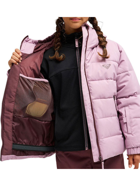 Waterproof Kids Casual Jacket with Hood Purple