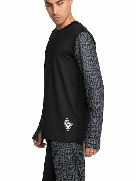 Volcom Vscience Ανδρική Ισοθερμική Μακρυμάνικη Μπλούζα Μαύρη