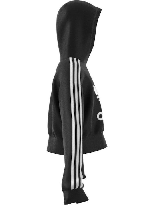 Hanorac Copii Cropped cu Glugă Negru Adicolor