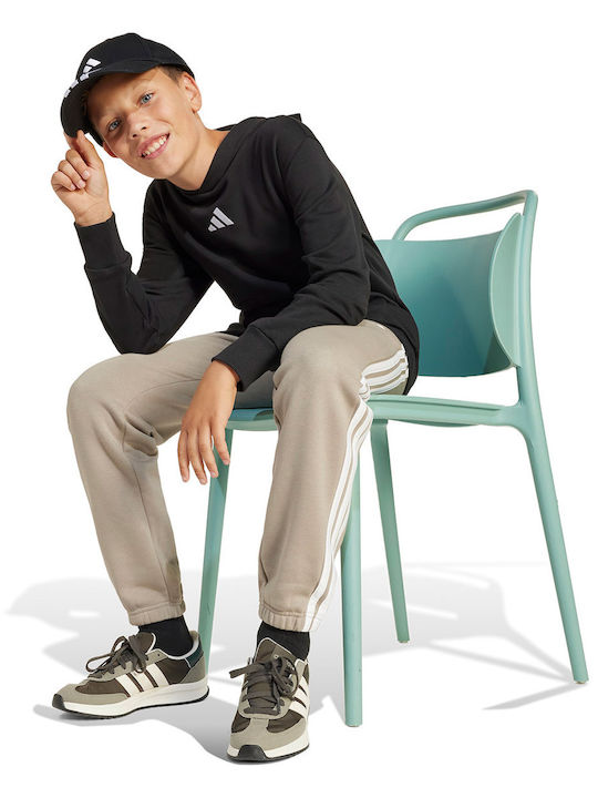 Kids Sweatshirt with Hood and Pockets Black Essentials