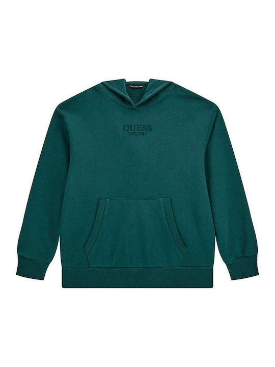 Kids Sweatshirt with Hood and Pockets Green