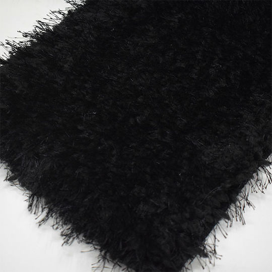 Eurofil Teppich Rechteckig Synthetisch,Polyester/Cotton/Leather Schwarz