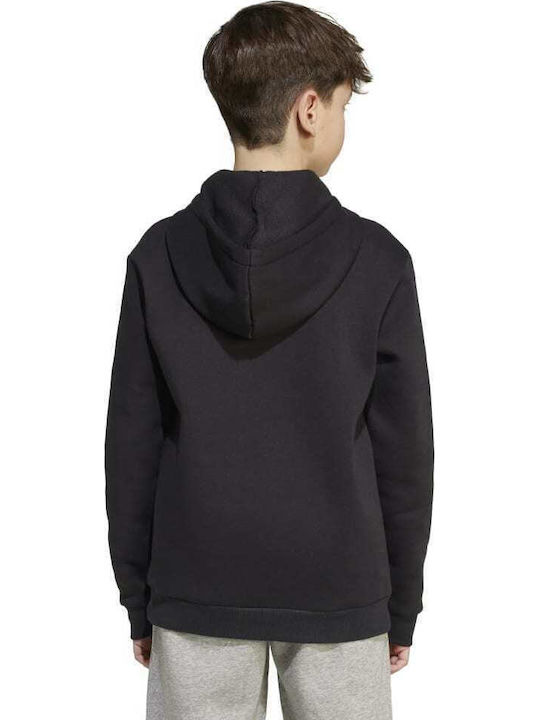 Kids Sweatshirt with Hood and Pockets Black Essentials