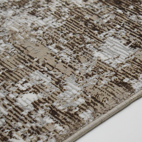 Eurofil Teppich Rechteckig Synthetisch,Polyester/Cotton/Leather Ivory/brown