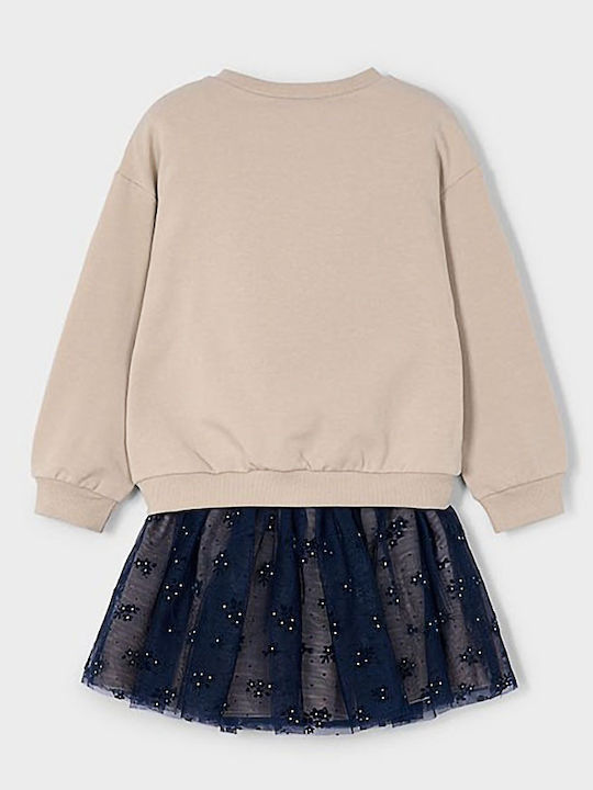 Kids' Set with Skirt Winter 2pcs Navy Blue