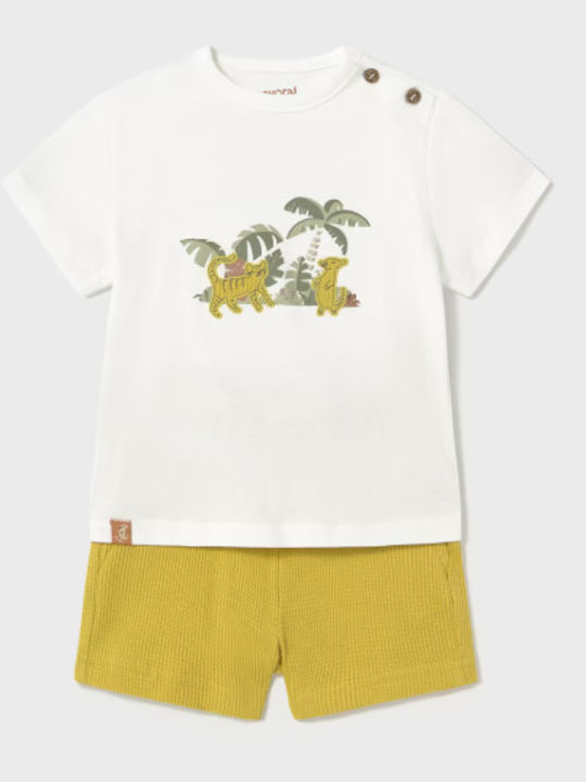 Kids' Set with Shorts Summer 2pcs Golden Jungle Set
