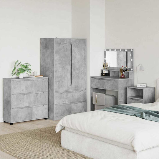 Comoda pentru Dormitor cu 3 sertare Gri 80x31x81buc
