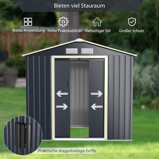 Metallic Garden Shed M2.13xW1.27xH1.95m