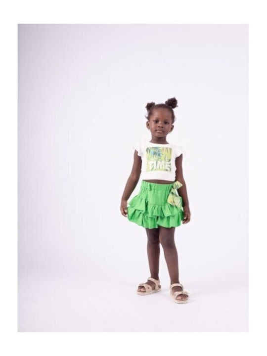 Kids' Set with Skirt Summer 2pcs Green