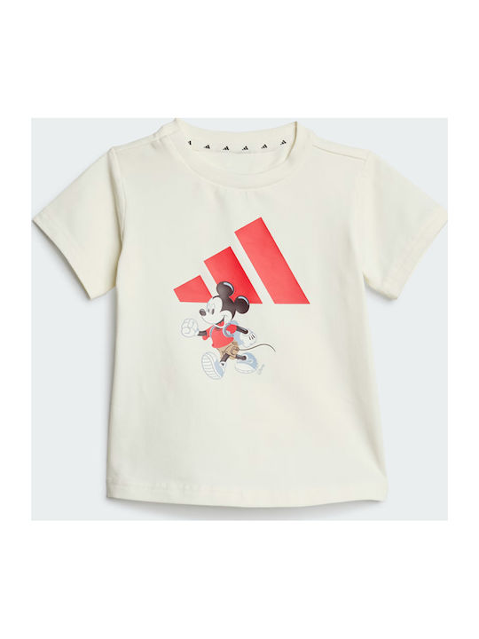 Kids' Set with Shorts Summer 2pcs White Disney Mickey Mouse