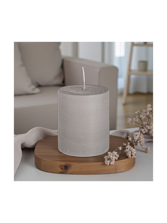 Light Gray Aromatic Candle White Musk 7x10cm