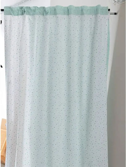 Palamaiki Curtain with Tab Top Bb101 Turquoise 170x270cm