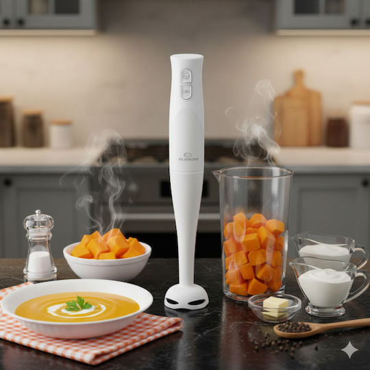 Elekom Hand Blender with Plastic Rod 400W White