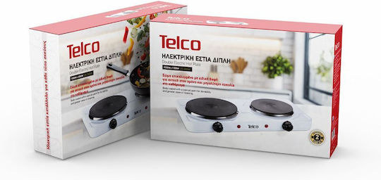Telco Zd-1015a Enamel Countertop Double Burner White