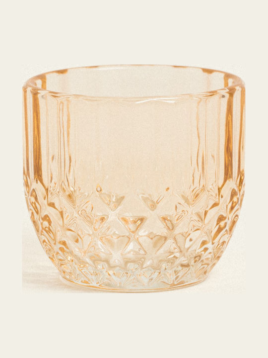 Beauty Home Candle Holder Glass in Brown Color 5.5x6cm 1pcs