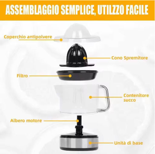 Storcător Electric 45W Cu Memorie Internă 700ml Portocaliu