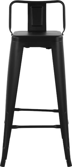 Metallic Outdoor Bar Stool Melita Black 43x43x95cm