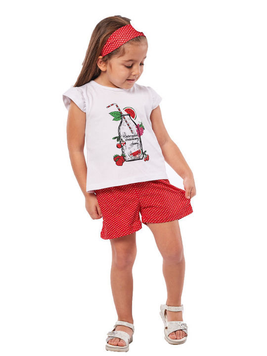 Kids' Set with Shorts Summer 2pcs Ecru