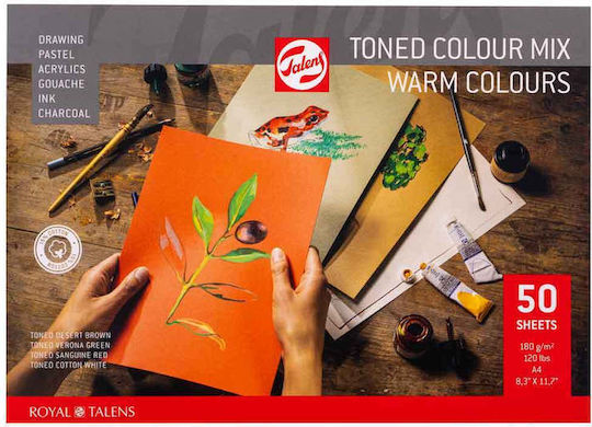 Toned Warm Mix Drawing Pad Talens A3 29.7x42 Cm