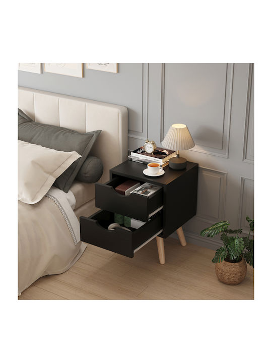 Wooden Brown Bedside Table 29.7x29.7x45cm