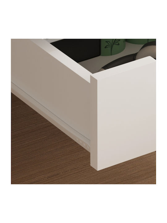 Wooden Bedside Table Beige 29.7x29.7x45cm